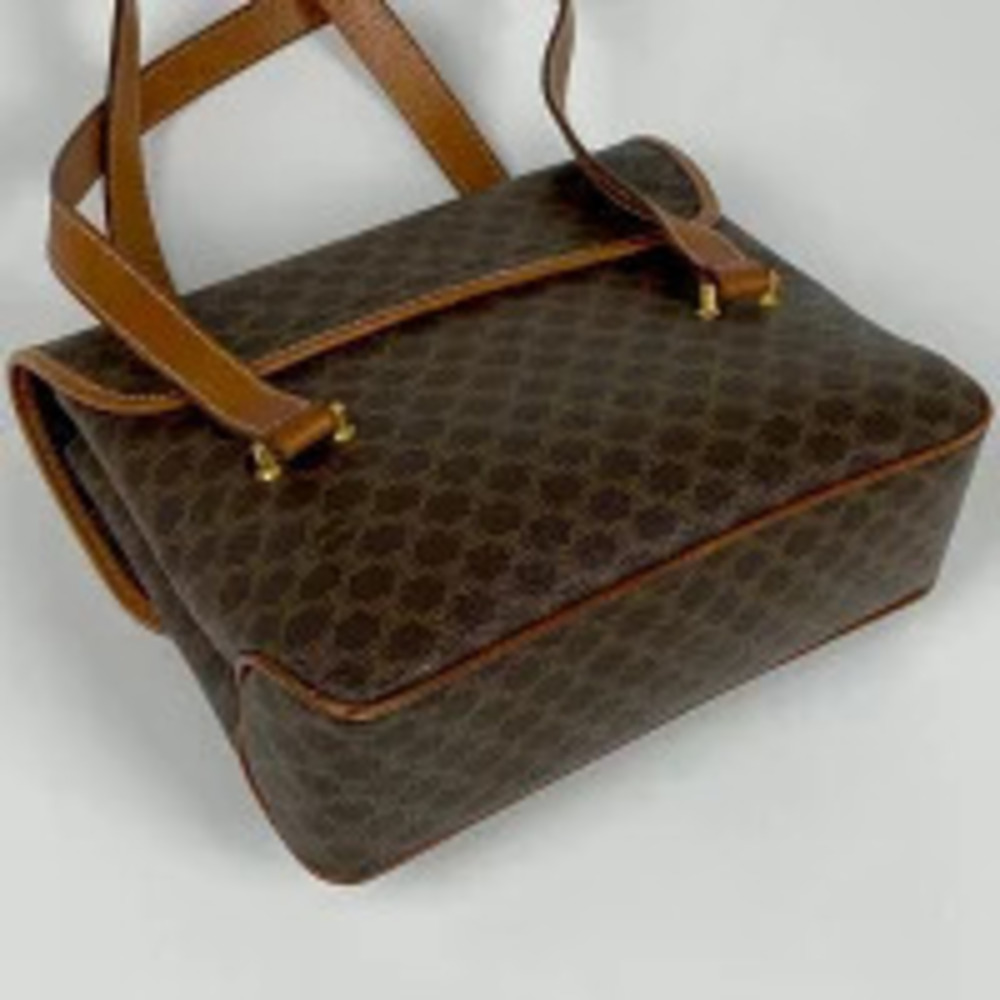 Celine brown Macadam canvas all over handbag